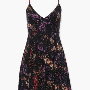 Cutout Floral Skater Dress